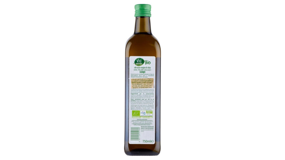 Olio Extra Vergine Di Oliva 100% Italiano Biologico 750 Ml