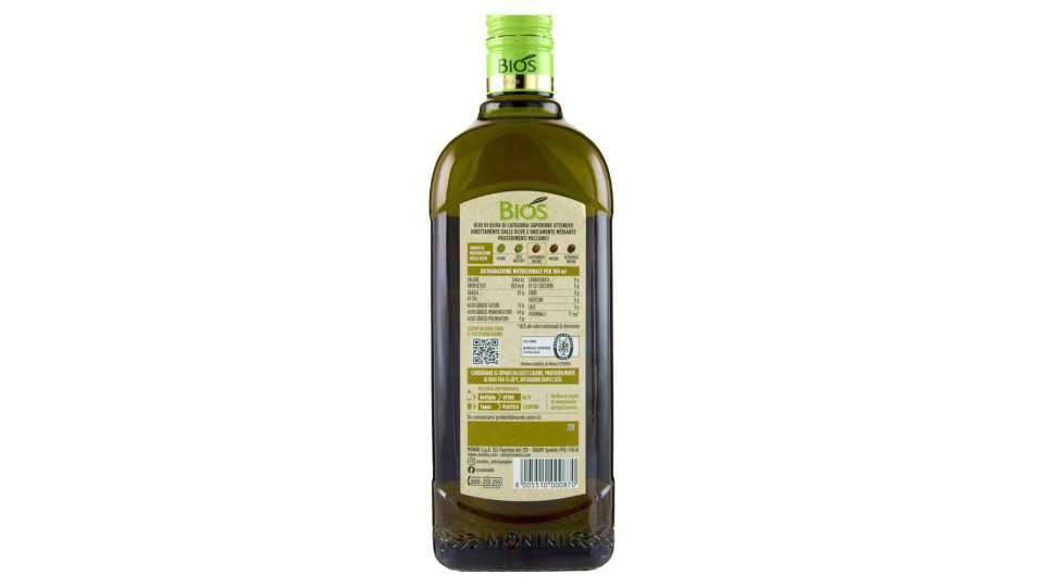 Monini Bios Olio Extra Vergine Di Oliva Biologico 750 Ml