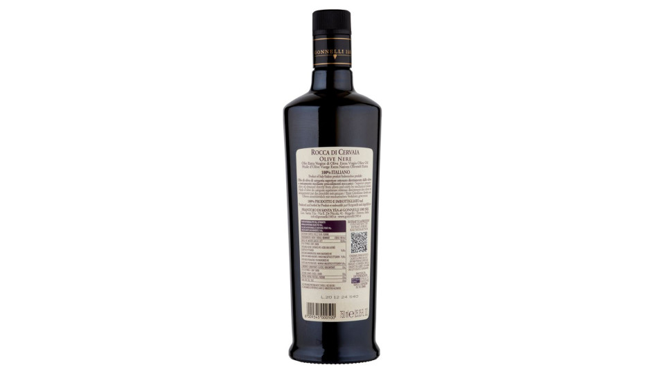 Gonnelli 1585 Rocca Di Cervaia Olio Extra Vergine Di Oliva Olive Nere 750 Ml