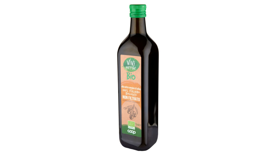 Olio Extra Vergine Di Oliva 100% Italiano Biologico Non Filtrato 750 Ml
