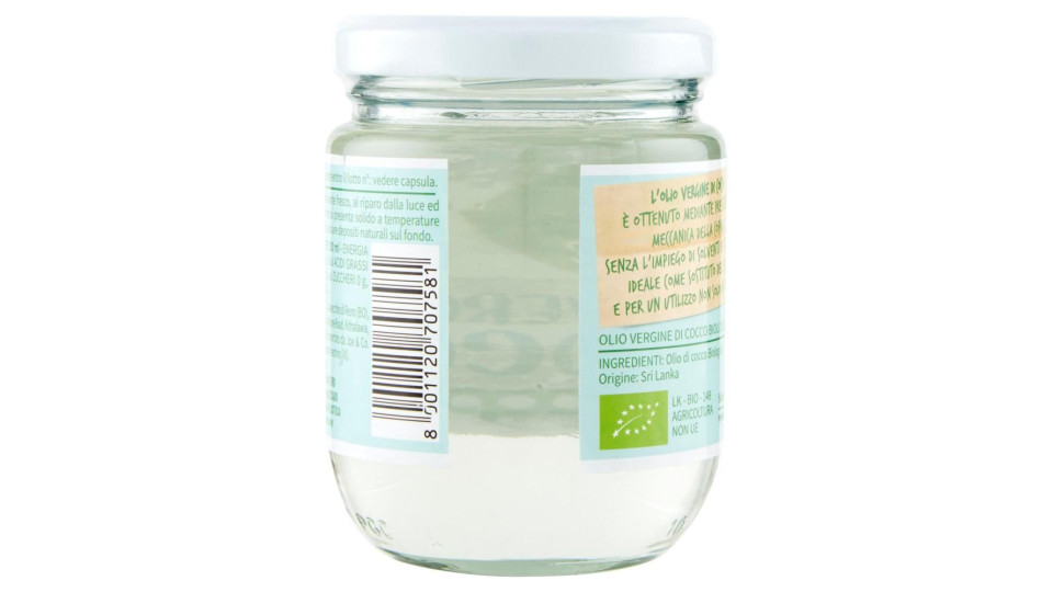 Olio Vergine Di Cocco Biologico 200 Ml
