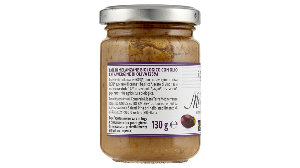 Libera Terra Il Giusto Gusto Di Sicilia Paté Di Melanzane Bio 130 G