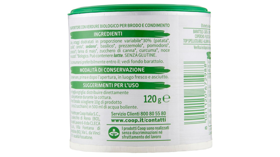 Brodo Granulare Vegetale Biologico 120 G
