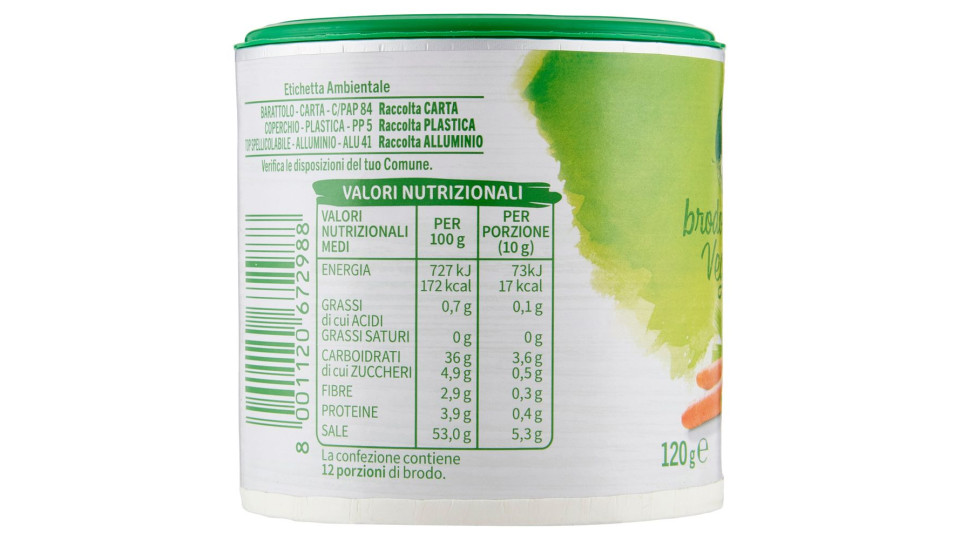Brodo Granulare Vegetale Biologico 120 G