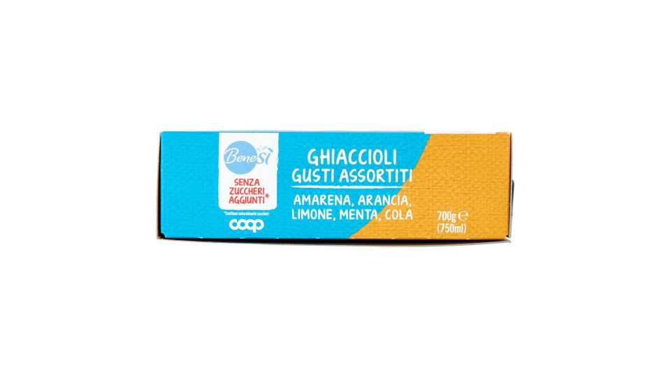 Ghiaccioli Gusti Assortiti Amarena, Arancia, Limone, Menta, Cola Senza Zuccheri Aggiunti* 10 X 75 Ml