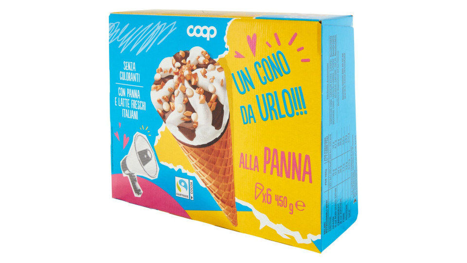 Gelato Cono Alla Panna 6 X 75 G