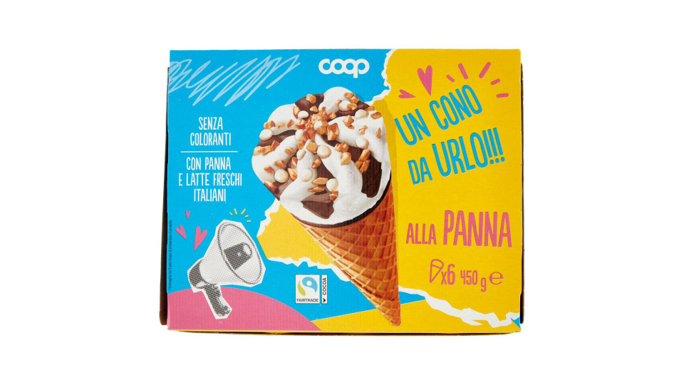 Gelato Cono Alla Panna 6 X 75 G