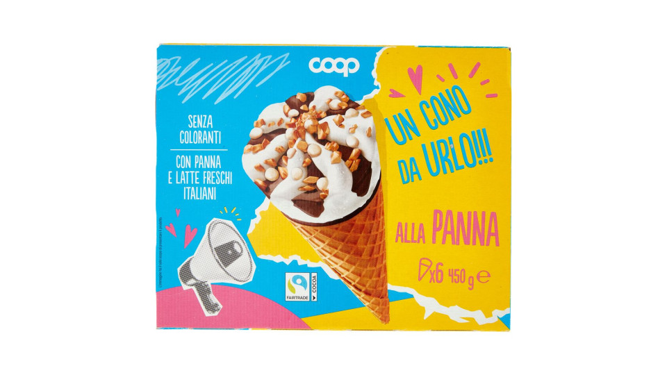 Gelato Cono Alla Panna 6 X 75 G