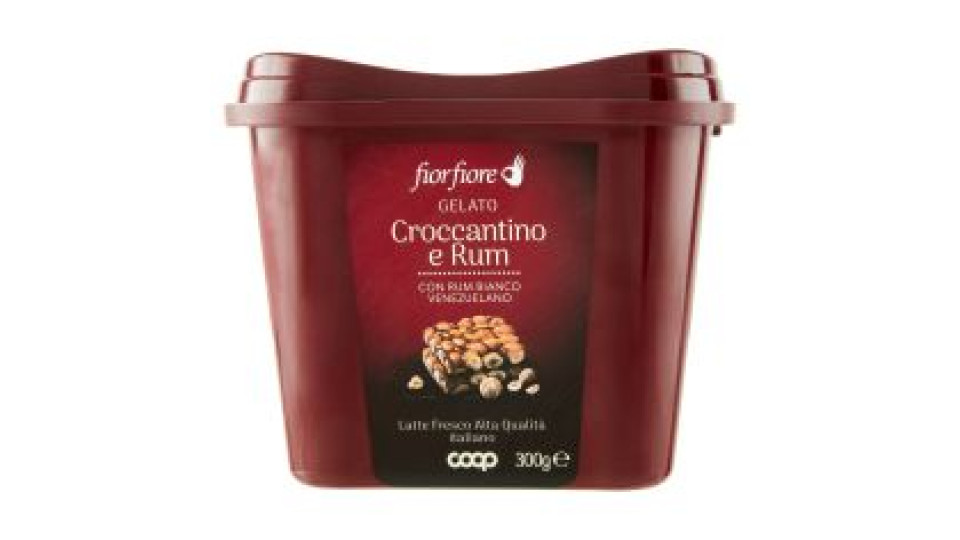 Gelato Croccantino E Rum Con Rum Bianco Venezuelano 300 G