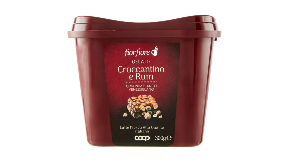 Gelato Croccantino E Rum Con Rum Bianco Venezuelano 300 G