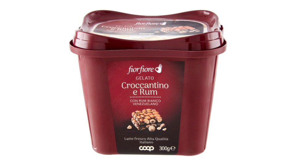 Gelato Croccantino E Rum Con Rum Bianco Venezuelano 300 G