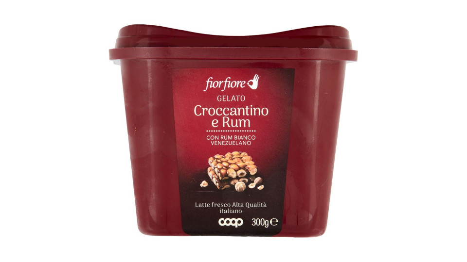 Gelato Croccantino E Rum Con Rum Bianco Venezuelano 300 G