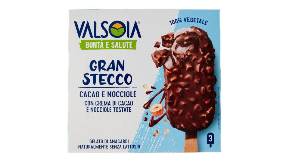 Valsoia Bontà E Salute Gran Stecco Cacao E Nocciole 3 X 80 G
