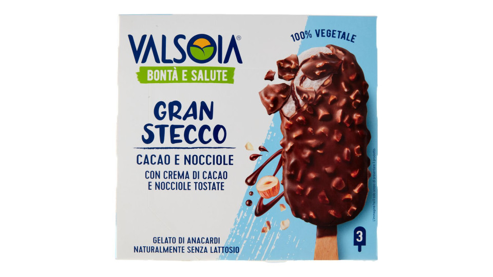 Valsoia Bontà E Salute Gran Stecco Cacao E Nocciole 3 X 80 G
