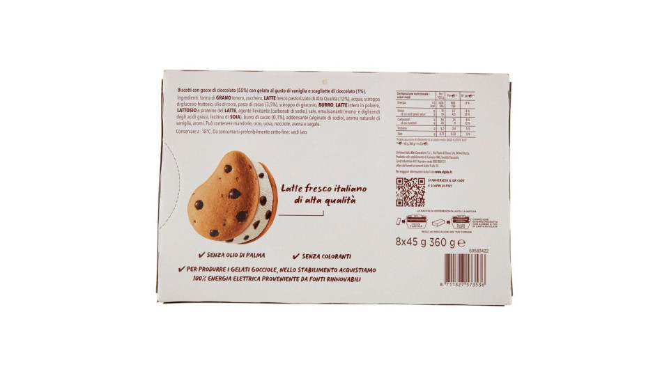 Gocciole Gelato 8 X 45 G