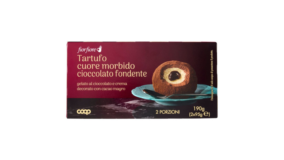 Tartufo Cuore Morbido Cioccolato Fondente 2 X 95 G