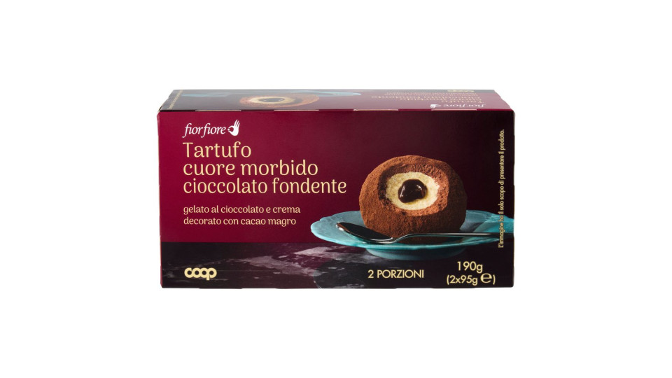 Tartufo Cuore Morbido Cioccolato Fondente 2 X 95 G