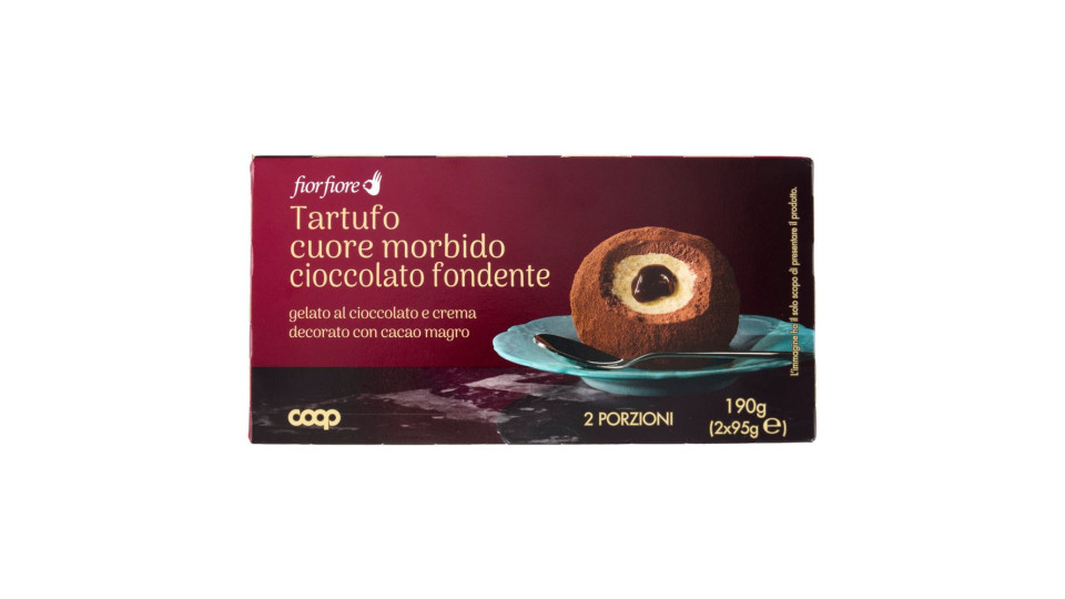 Tartufo Cuore Morbido Cioccolato Fondente 2 X 95 G