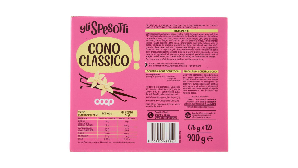 Cono Classico 12 X 75 G