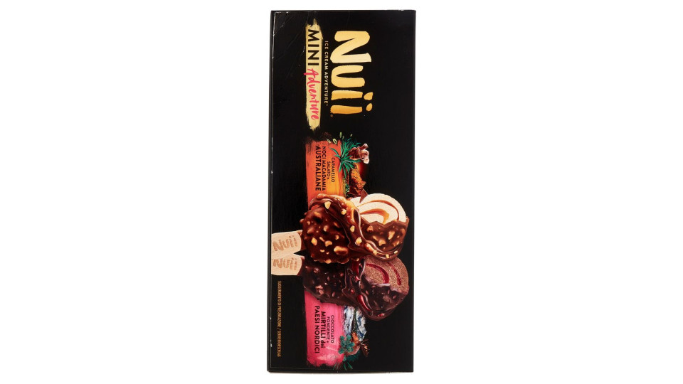 Nuii Mini Adventure Caramello Salato E Noci Macadamia E Cioccolato Fondente E Mirtilli 6 Gelati 253g