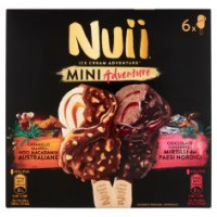 Nuii Mini Adventure Caramello Salato E Noci Macadamia E Cioccolato Fondente E Mirtilli 6 Gelati 253g