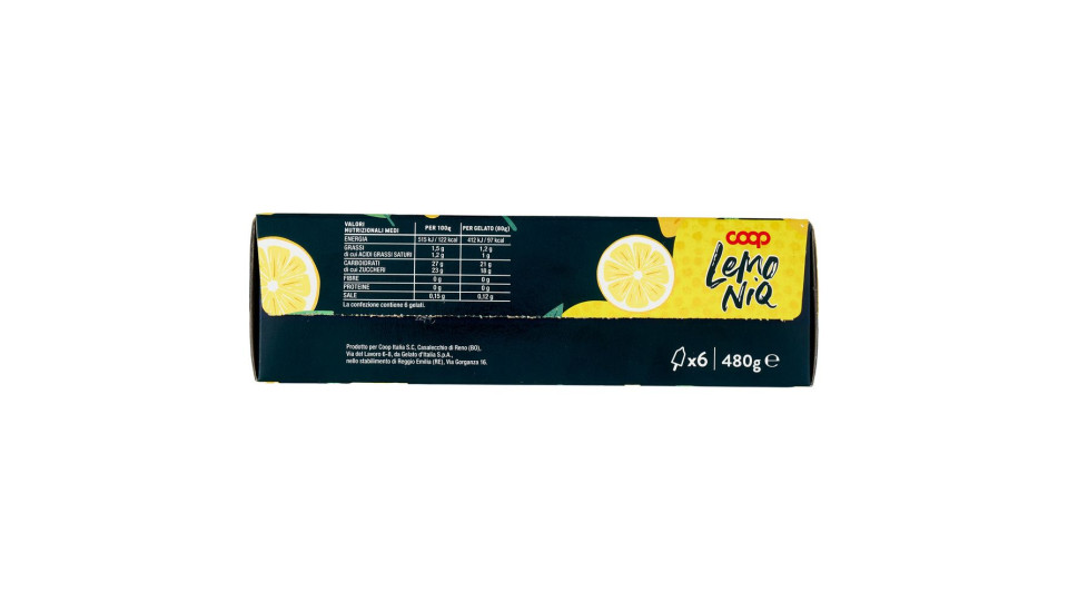 Gelato Al Limone Con Stecco Di Liquirizia Lemo Niq 6 X 80 G