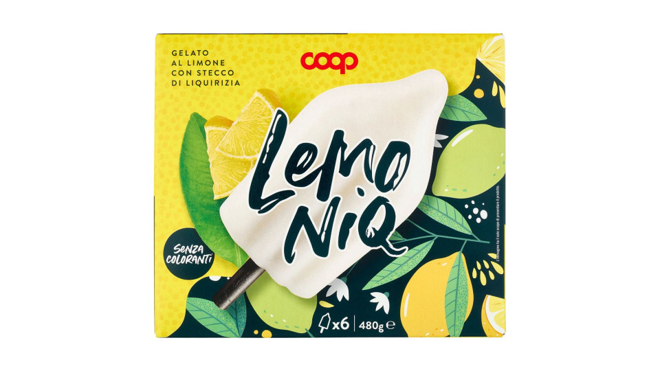 Gelato Al Limone Con Stecco Di Liquirizia Lemo Niq 6 X 80 G