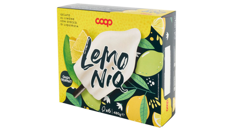 Gelato Al Limone Con Stecco Di Liquirizia Lemo Niq 6 X 80 G
