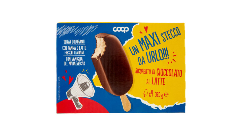 Un Maxi Stecco Da Urlo!!! Ricoperto Di Cioccolato Al Latte 4 X 80 G