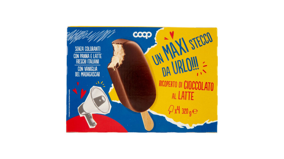 Un Maxi Stecco Da Urlo!!! Ricoperto Di Cioccolato Al Latte 4 X 80 G