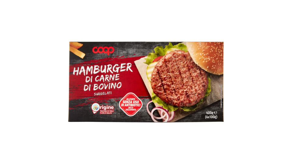 Hamburger Di Carne Di Bovino Surgelati 4 X 100 G