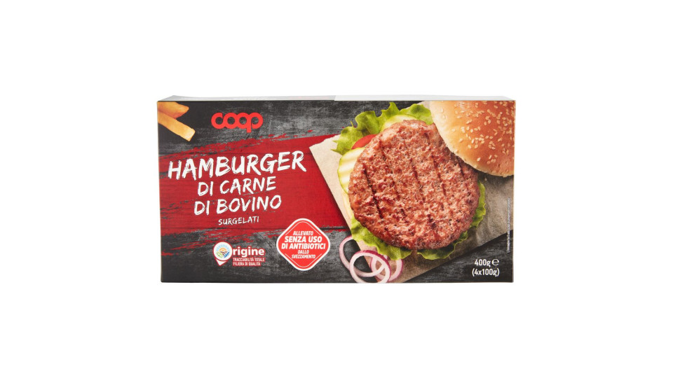 Hamburger Di Carne Di Bovino Surgelati 4 X 100 G