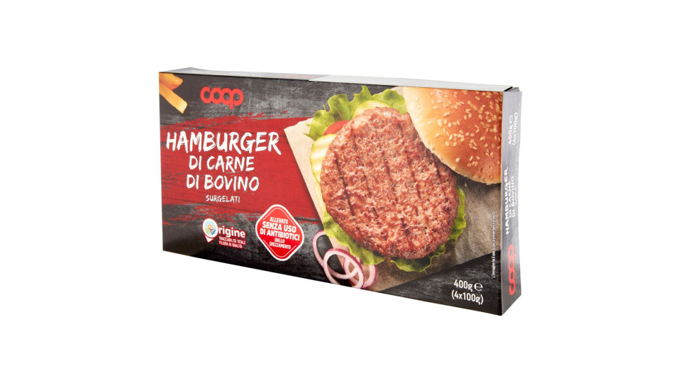 Hamburger Di Carne Di Bovino Surgelati 4 X 100 G