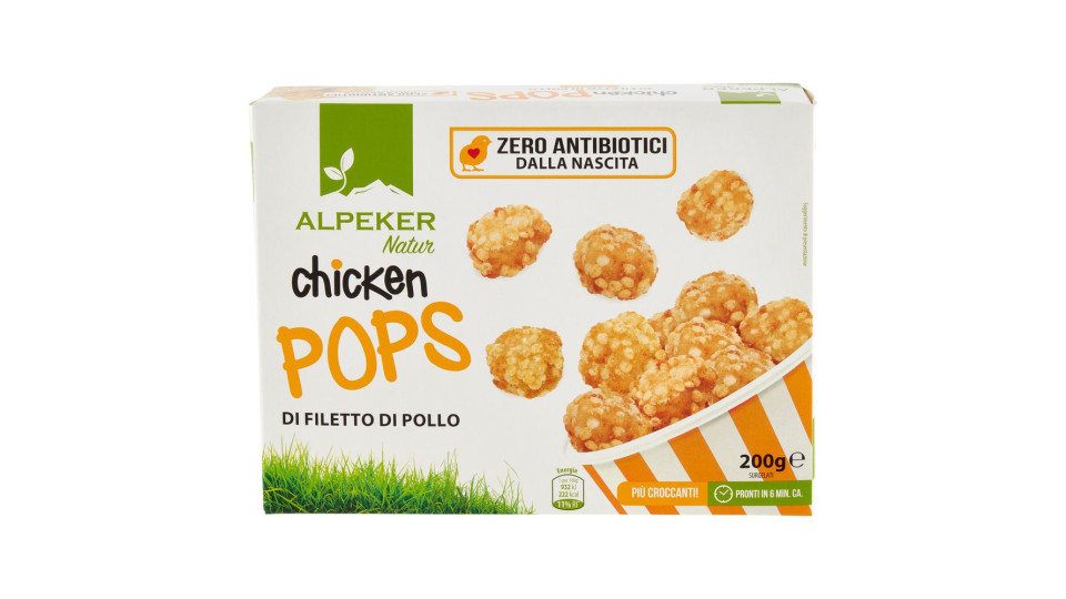 Alpeker Natur Chicken Pops Di Filetto Di Pollo Surgelati 200 G