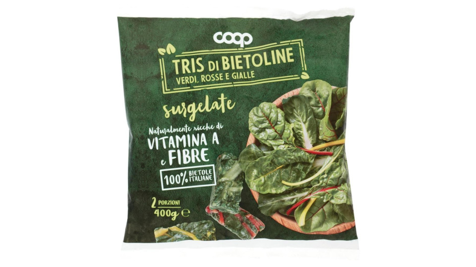 Tris Di Bietoline Verdi, Rosse E Gialle Surgelate 400 G