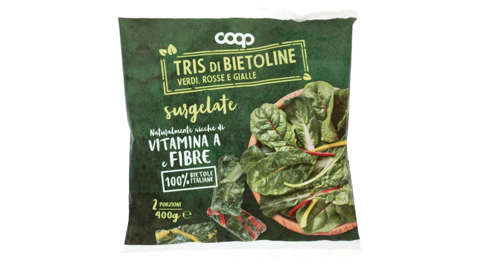 Tris Di Bietoline Verdi, Rosse E Gialle Surgelate 400 G