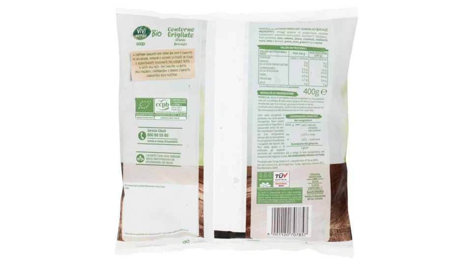 Contorno Grigliato Surgelato Biologico 400 G