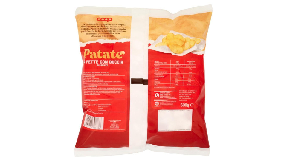 Patate A Fette Con Buccia Surgelate 600 G