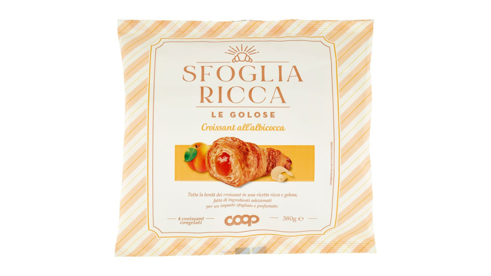 Sfoglia Ricca - Le Golose Croissant All'albicocca 4 X 95 G