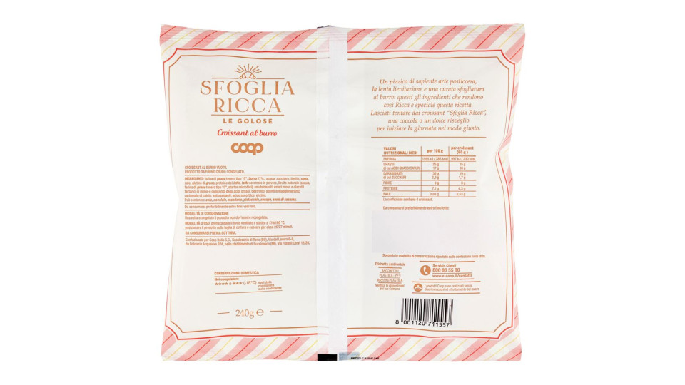 Sfoglia Ricca - Le Golose Croissant Al Burro 4 X 60 G
