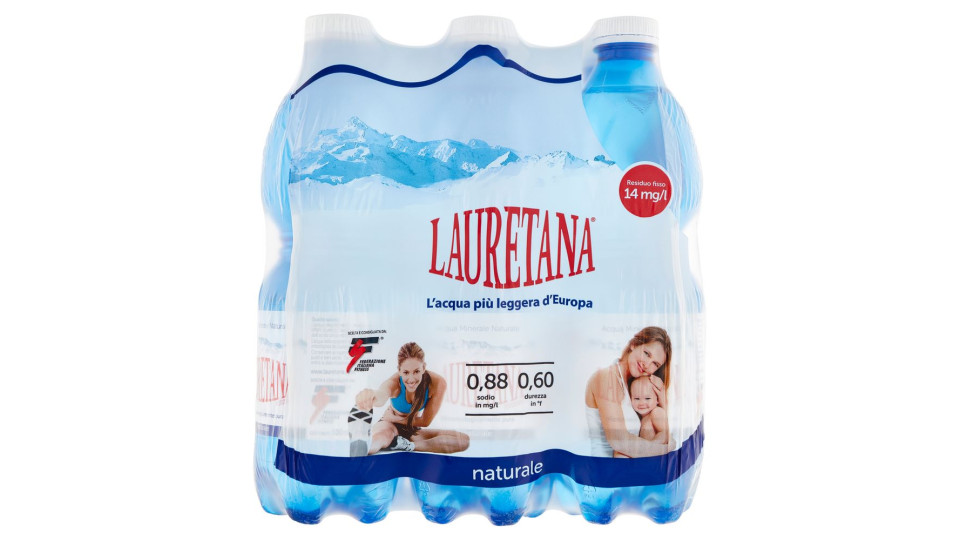 Lauretana Acqua Minerale Naturale 6 X 500 Ml
