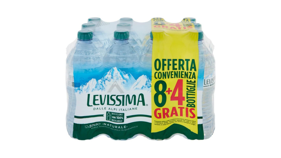 Levissima Pet 8+4x50cl - Naturale