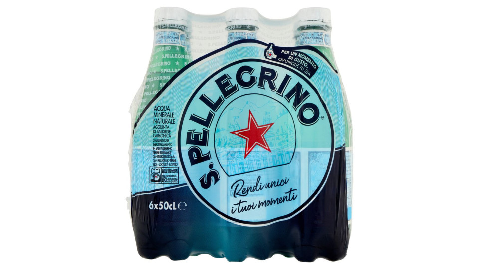S.pellegrino, Acqua Minerale Frizzante, Pet - 6x500ml