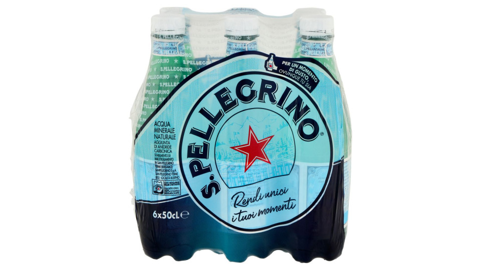S.pellegrino, Acqua Minerale Frizzante, Pet - 6x500ml