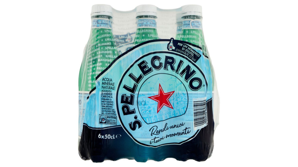 S.pellegrino, Acqua Minerale Frizzante, Pet - 6x500ml