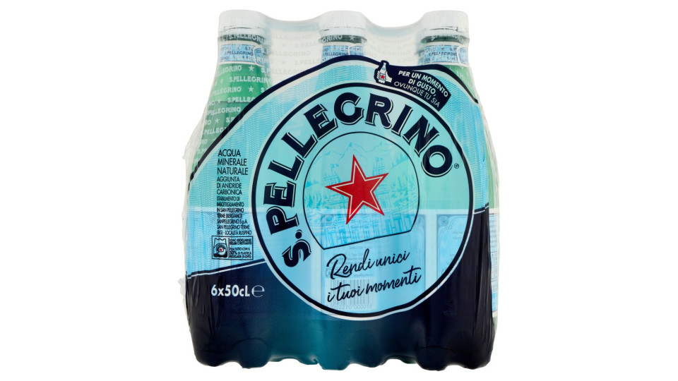 S.pellegrino, Acqua Minerale Frizzante, Pet - 6x500ml
