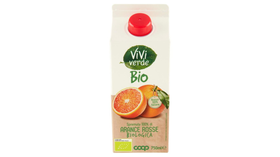 Spremuta 100% Di Arance Rosse Biologica 750 Ml