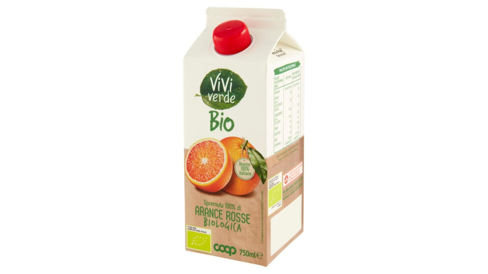 Spremuta 100% Di Arance Rosse Biologica 750 Ml