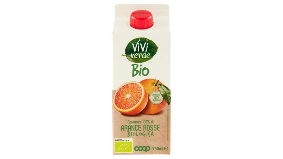 Spremuta 100% Di Arance Rosse Biologica 750 Ml