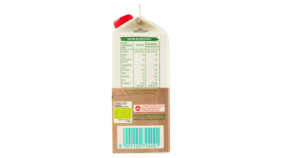 Spremuta 100% Di Arance Rosse Biologica 750 Ml